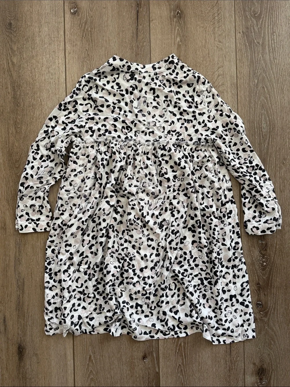 Bella Dahl Girl Leopard Print Button-Front Dress - Black & Cream